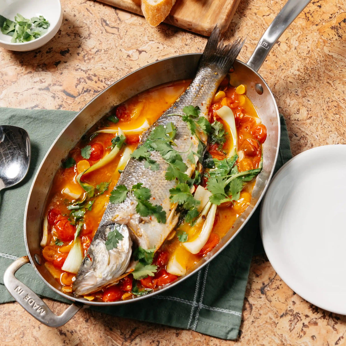 Stainless Clad Fish Pan